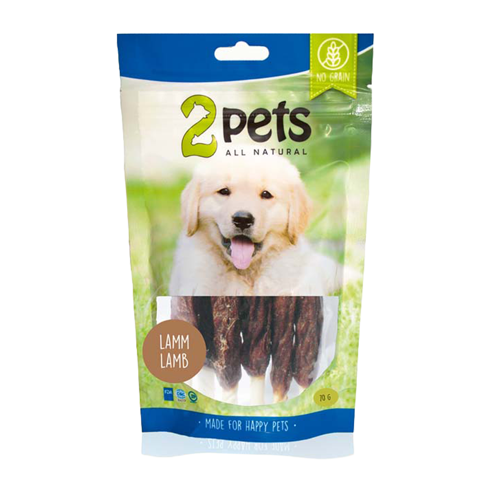 2PETS Tyggepinne M Lam - 12 CM - 6-PAKNING