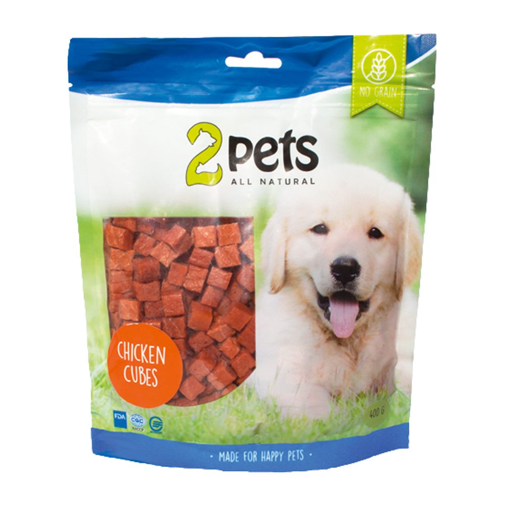 2PETS Dogsnack Kyllingbiter - 400 G