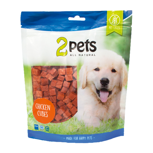 2PETS Dogsnack Kyllingbiter - 400 G