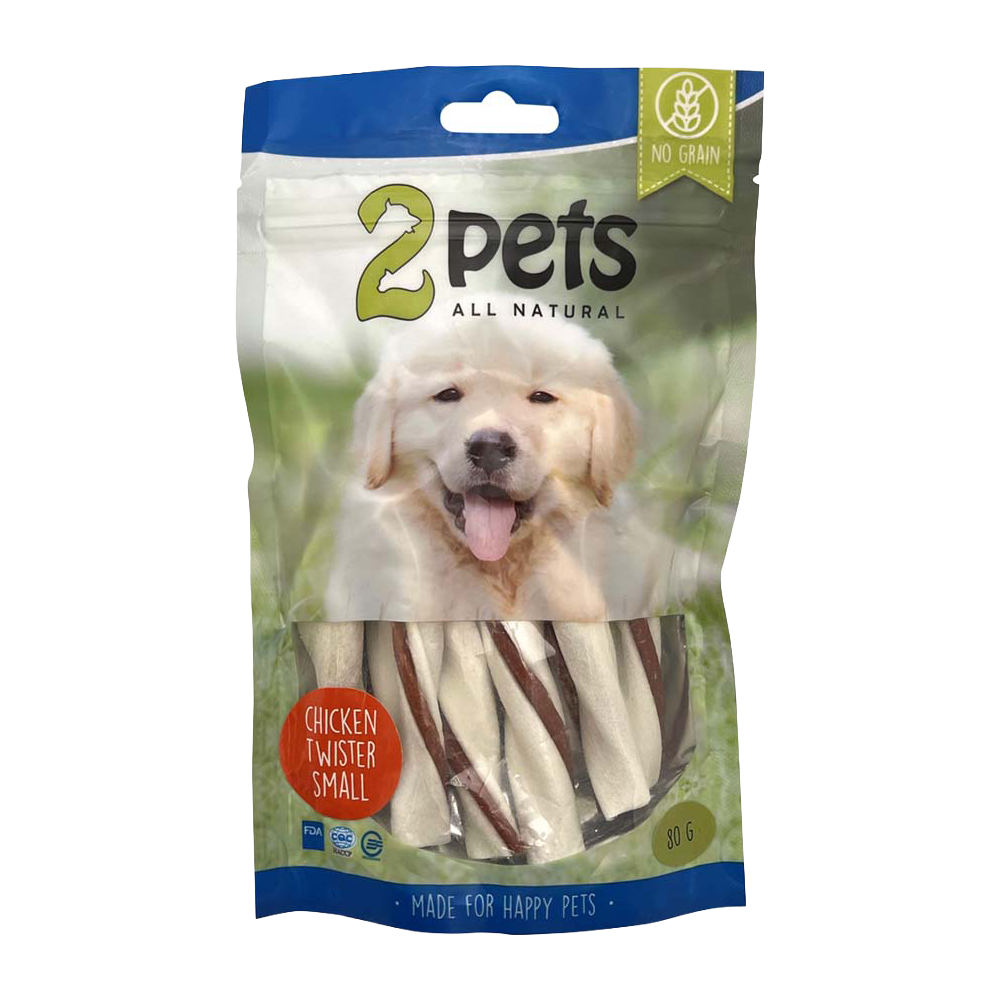 2PETS Chew Twister M Kyllingfilet Liten - 80 G