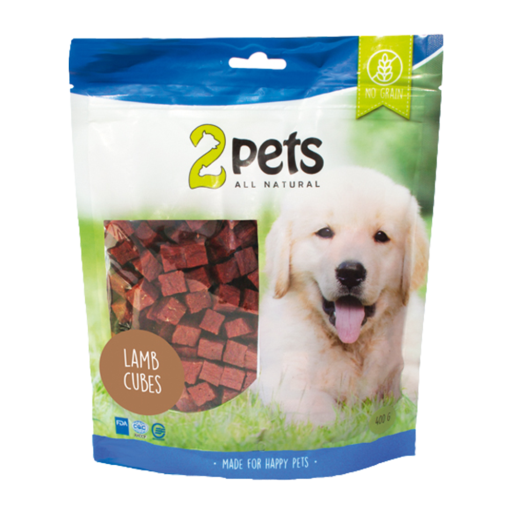 2PETS Dogsnack Lammekjøttbiter - 400 G