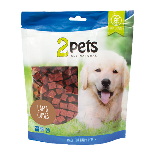 2PETS Dogsnack Lammekjøttbiter - 400 G