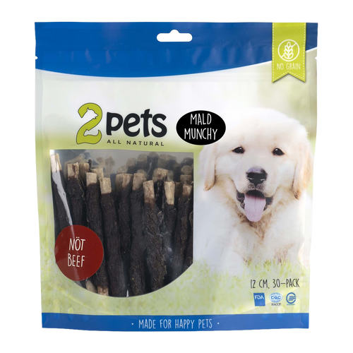2PETS Tyggepinne Kjøttdeig - 12 CM - 30-pakning