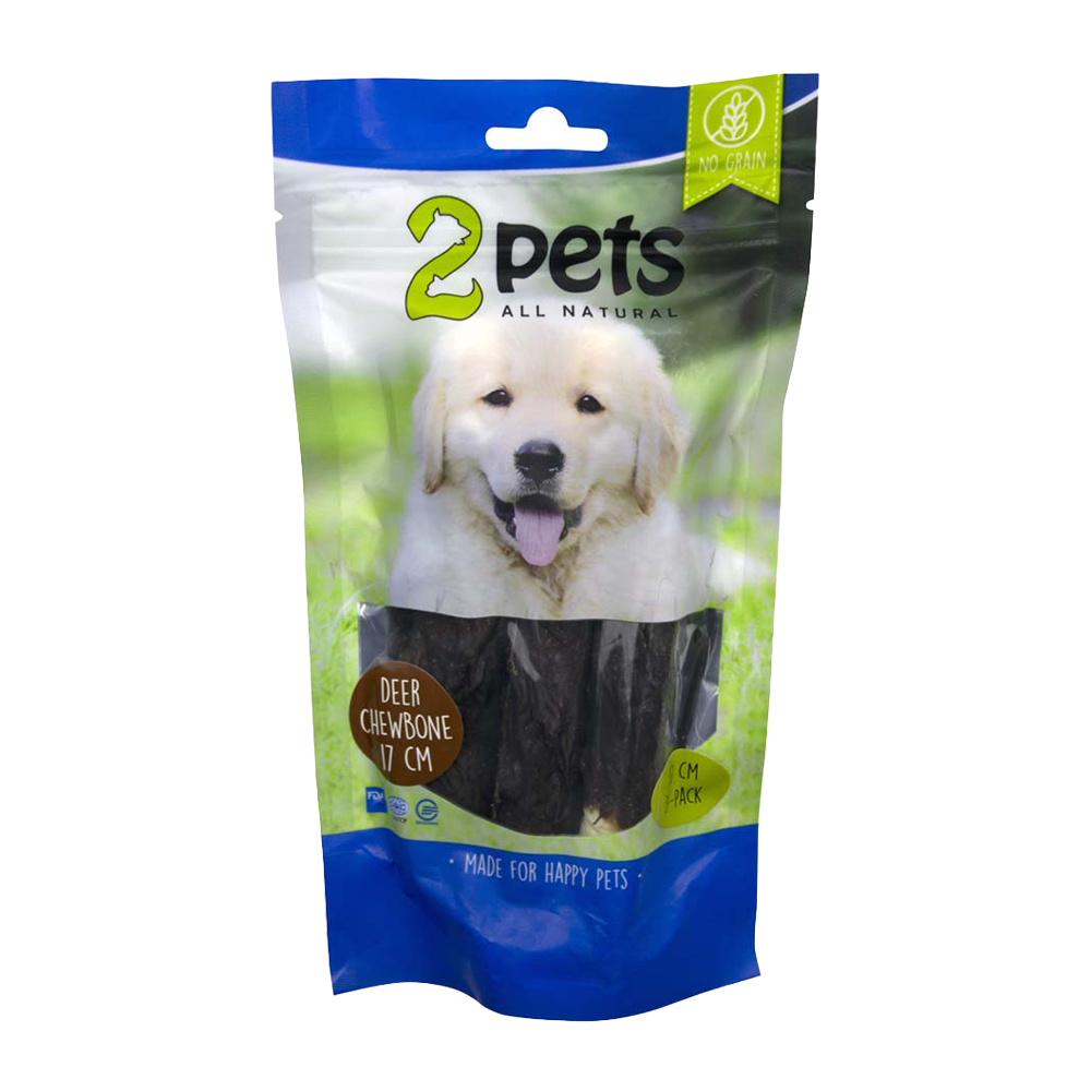 2PETS Tyggerull M Hjort - 17 CM - 3-pakning