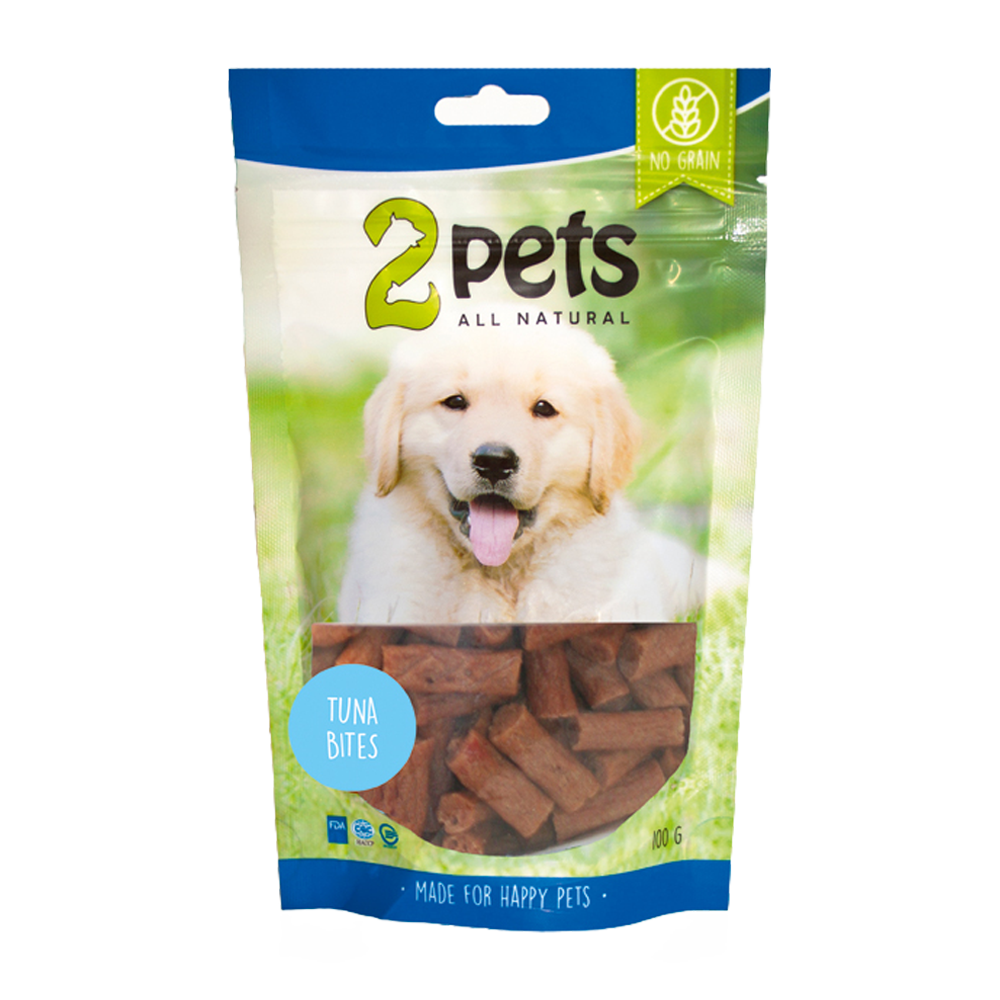 2PETS Dogsnack Tunfiskbiter - 100 G