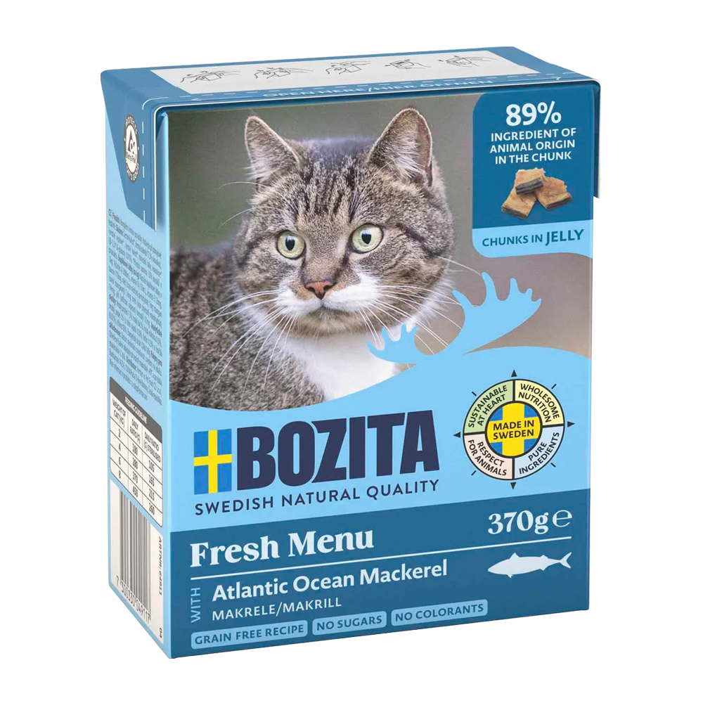 Bozita Kattebiter i gelé med makrell - 370 g