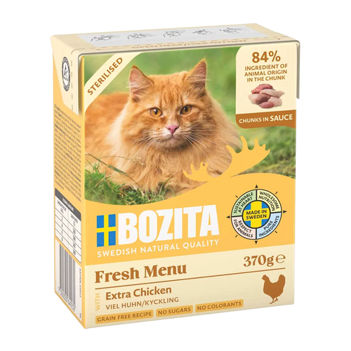 Bozita C Sterilisert Ekstra Kylling i Saus Tetra - 370 G