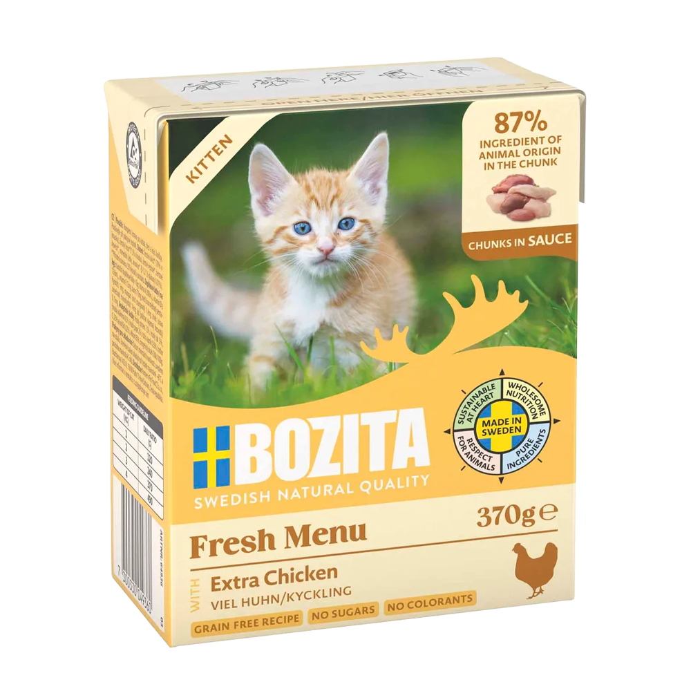 Bozita Kattebiter i saus med kylling og kattunge - 370 g