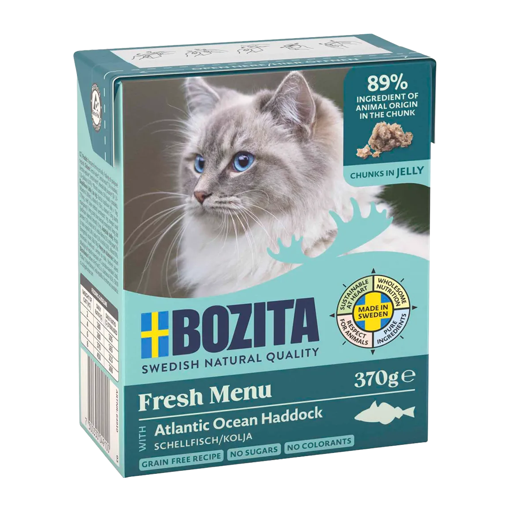 BOZITA KATTEPOMMES I GELÉ MED HALTET 370 G