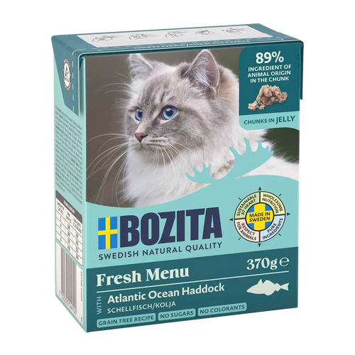 BOZITA KATTEPOMMES I GELÉ MED HALTET 370 G