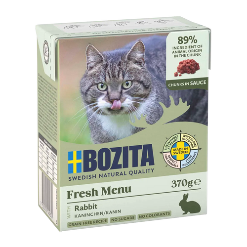 BOZITA KATTEPOMMES FRITES I SAUS MED KANIN 370G