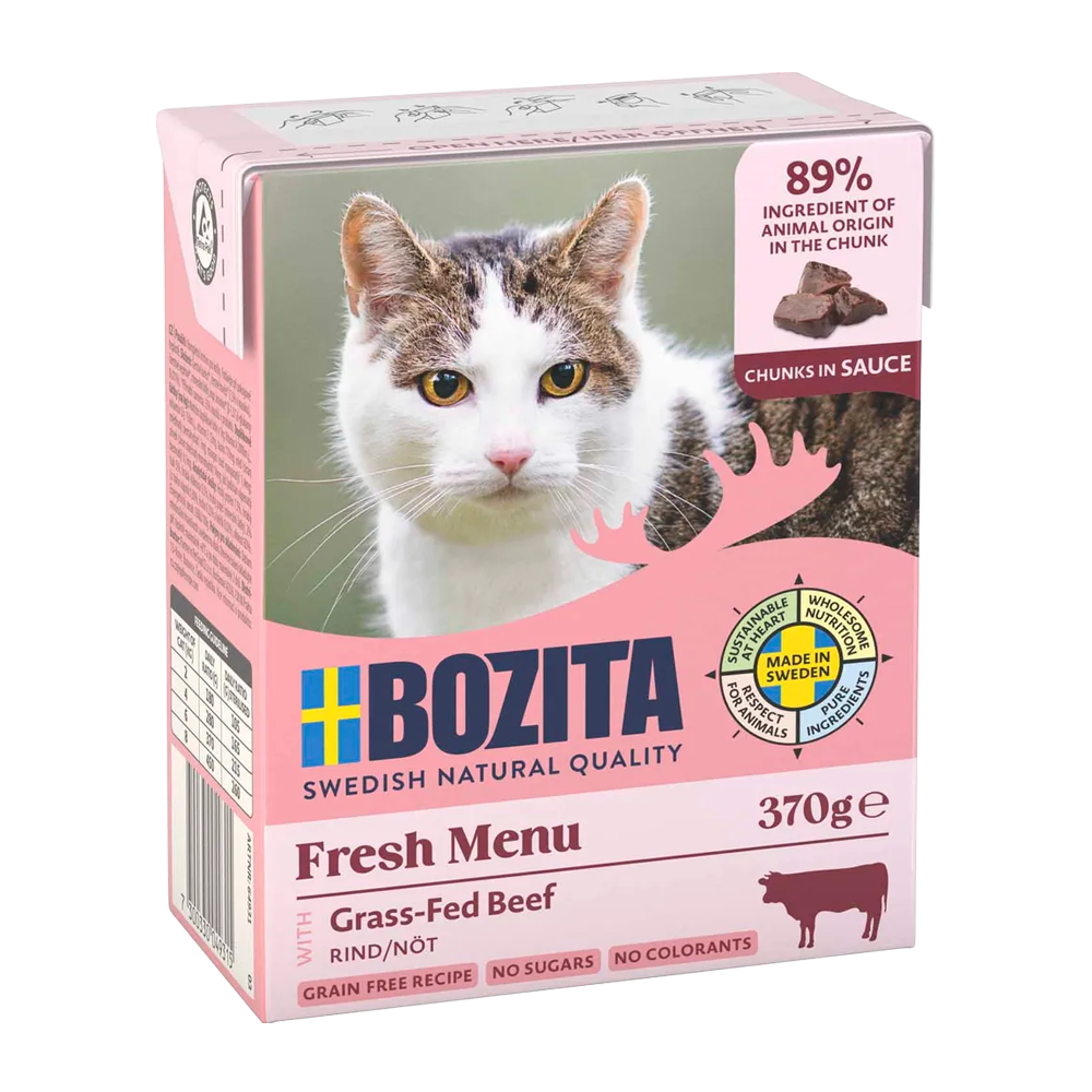 BOZITA KATTEPOMMES FRITES I SAUS MED STORFEKJØTT 370G