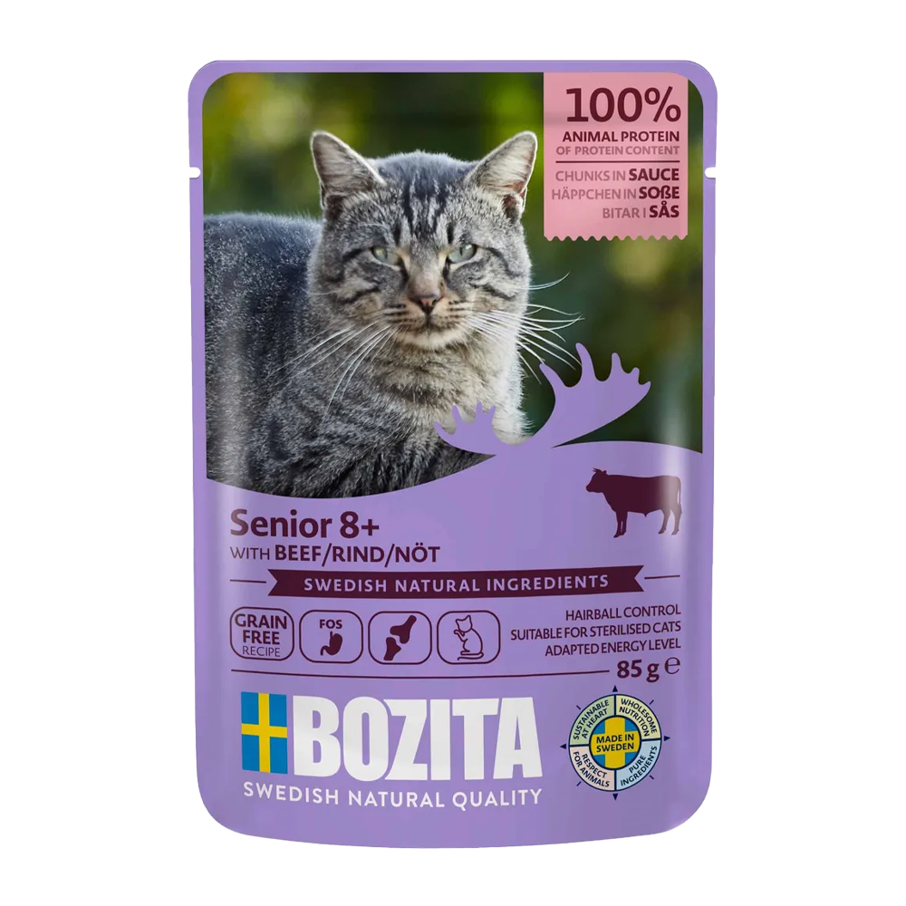 Bozita Senior 8+ Storfekjøtt i saus - 85 g