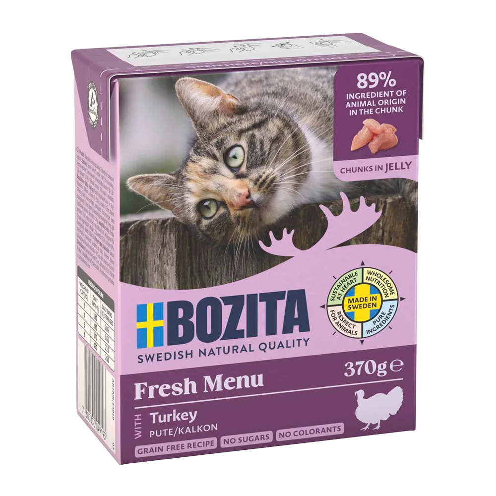 BOZITA KATTEKYLLING I GELÉ MED KALKUN 370 G