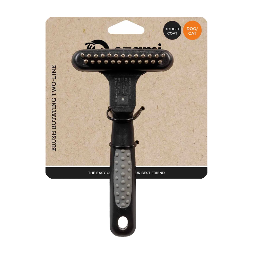 Roterende børste med to linjer - 16,9 x 9 x 5 cm