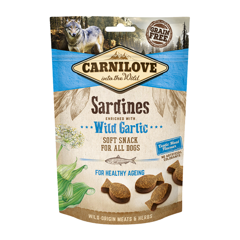 Carnilove Semi-Moist Hundegodbiter Sardiner med Ramsløk – 200 G