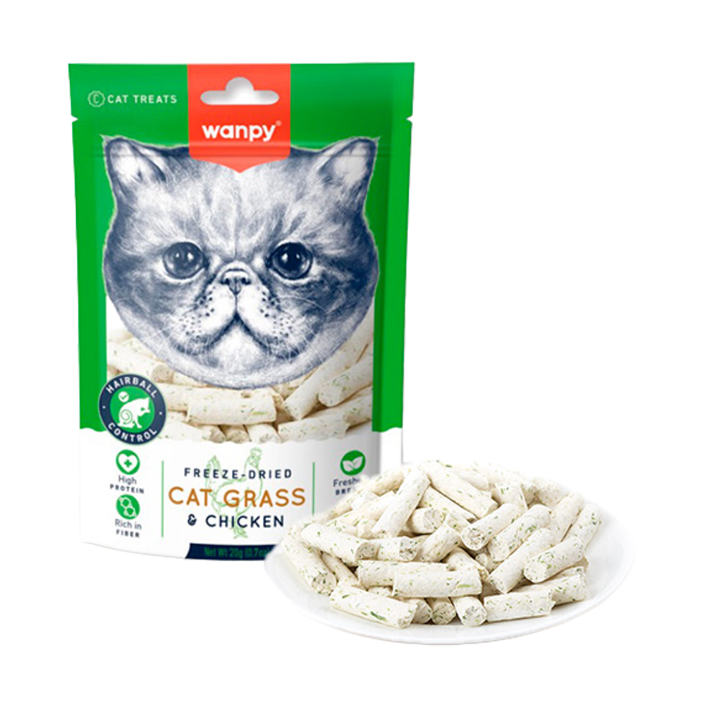 Wanpy Cat frysetørket kattegress - 20 g