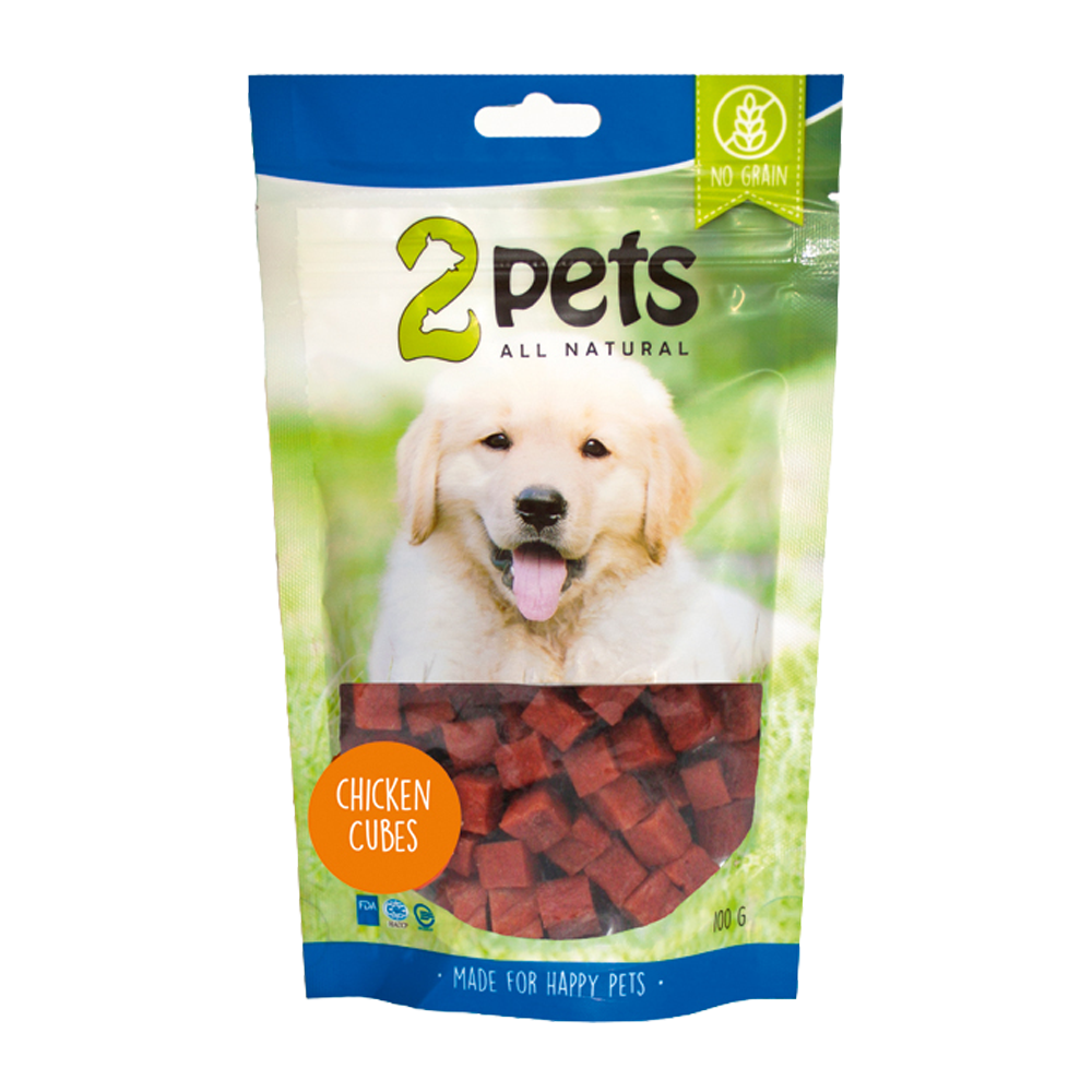 2PETS Dogsnack Kyllingbiter - 100 G
