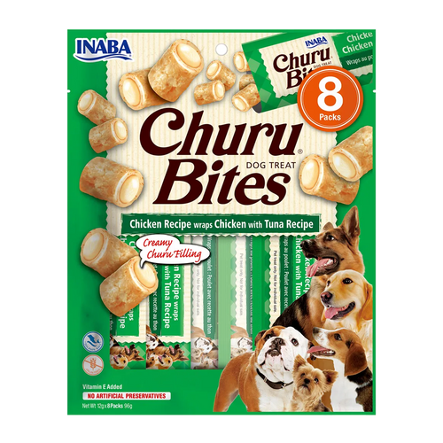Churu Dog Bites Kyllingwraps med tunfisk - 8 stk