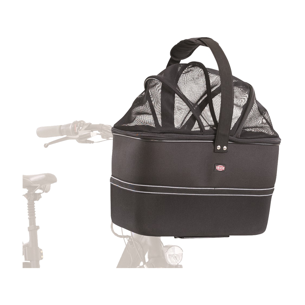 Sykkelkurv foran med netting - svart