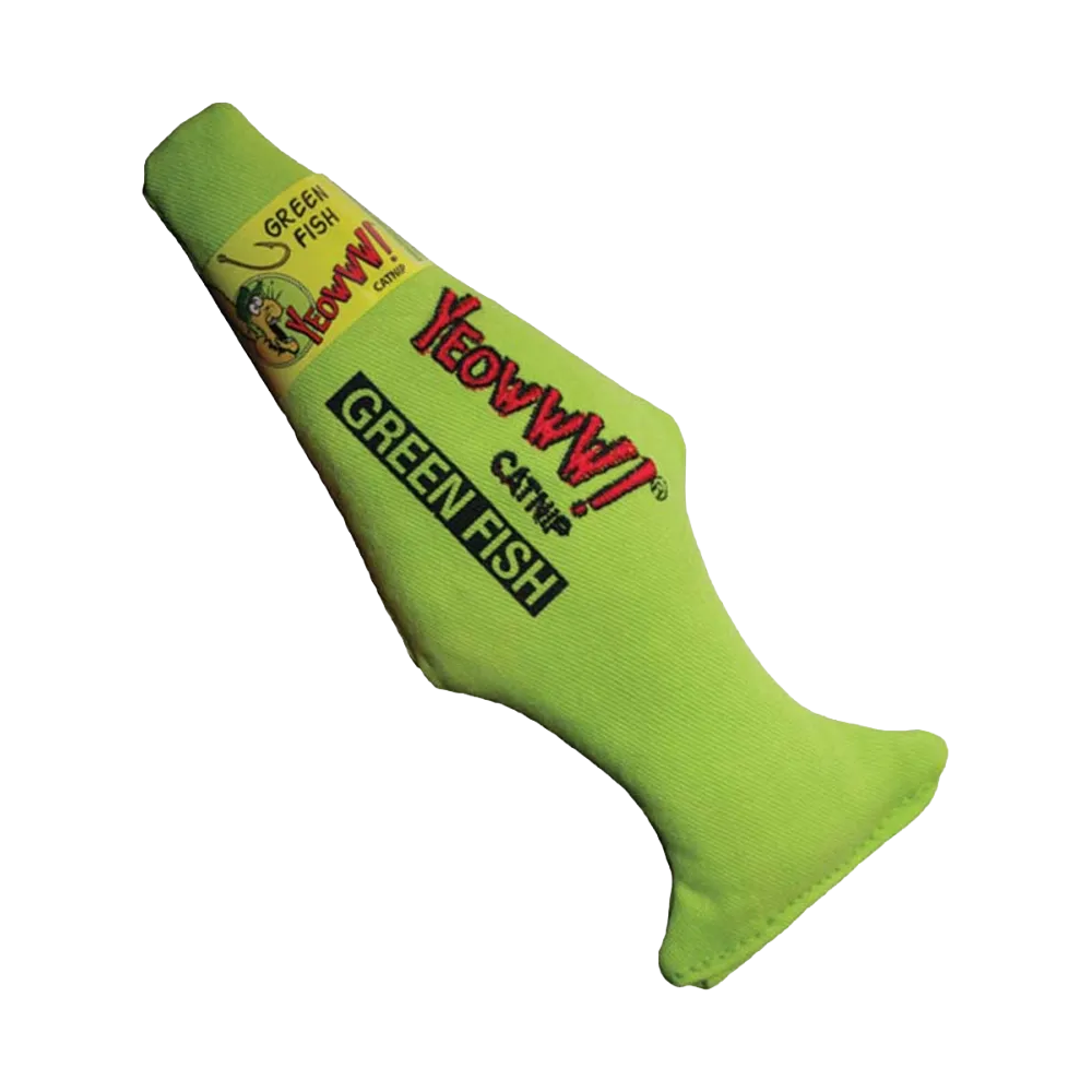 Yeowww Catnip Grønn Fisk - 18CM