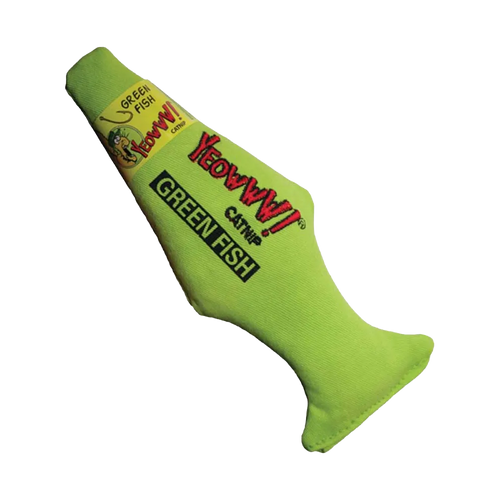 Yeowww Catnip Grønn Fisk - 18CM