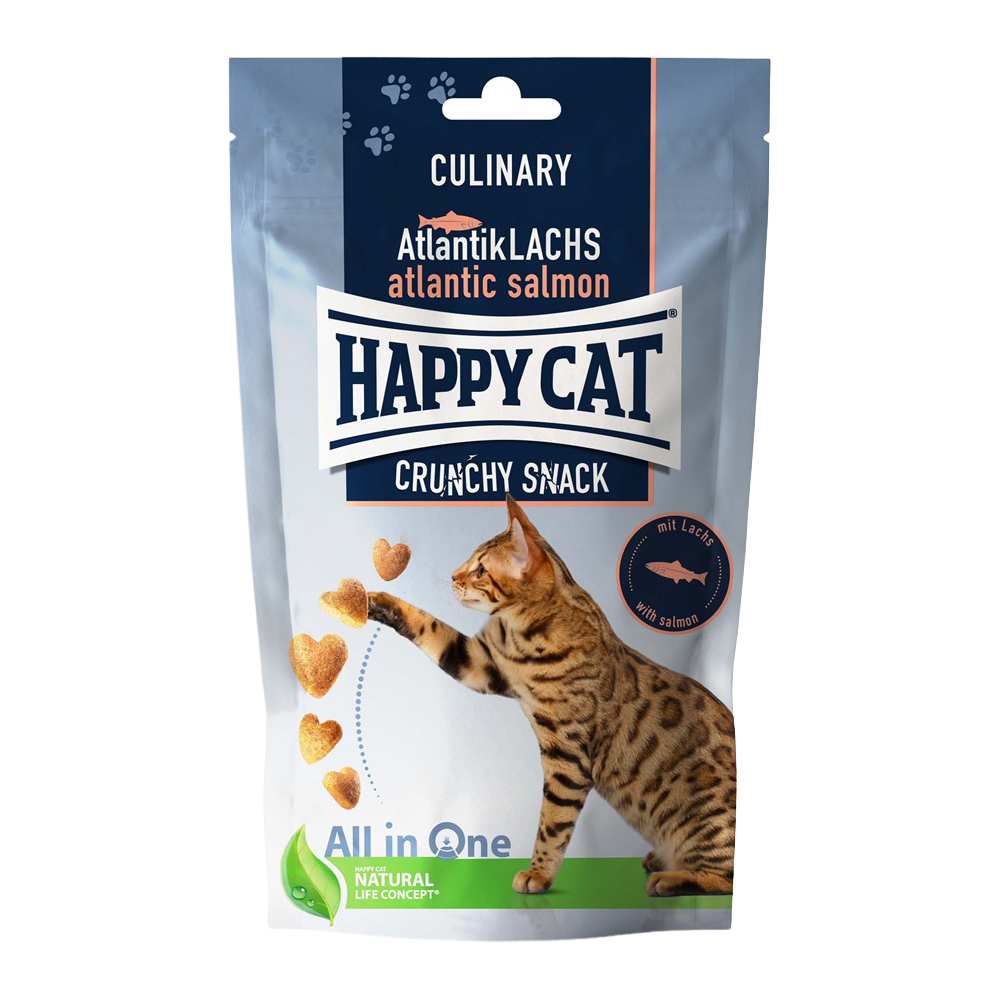 Happy Cat Crunchy Snack Laks/Erter - 70 G