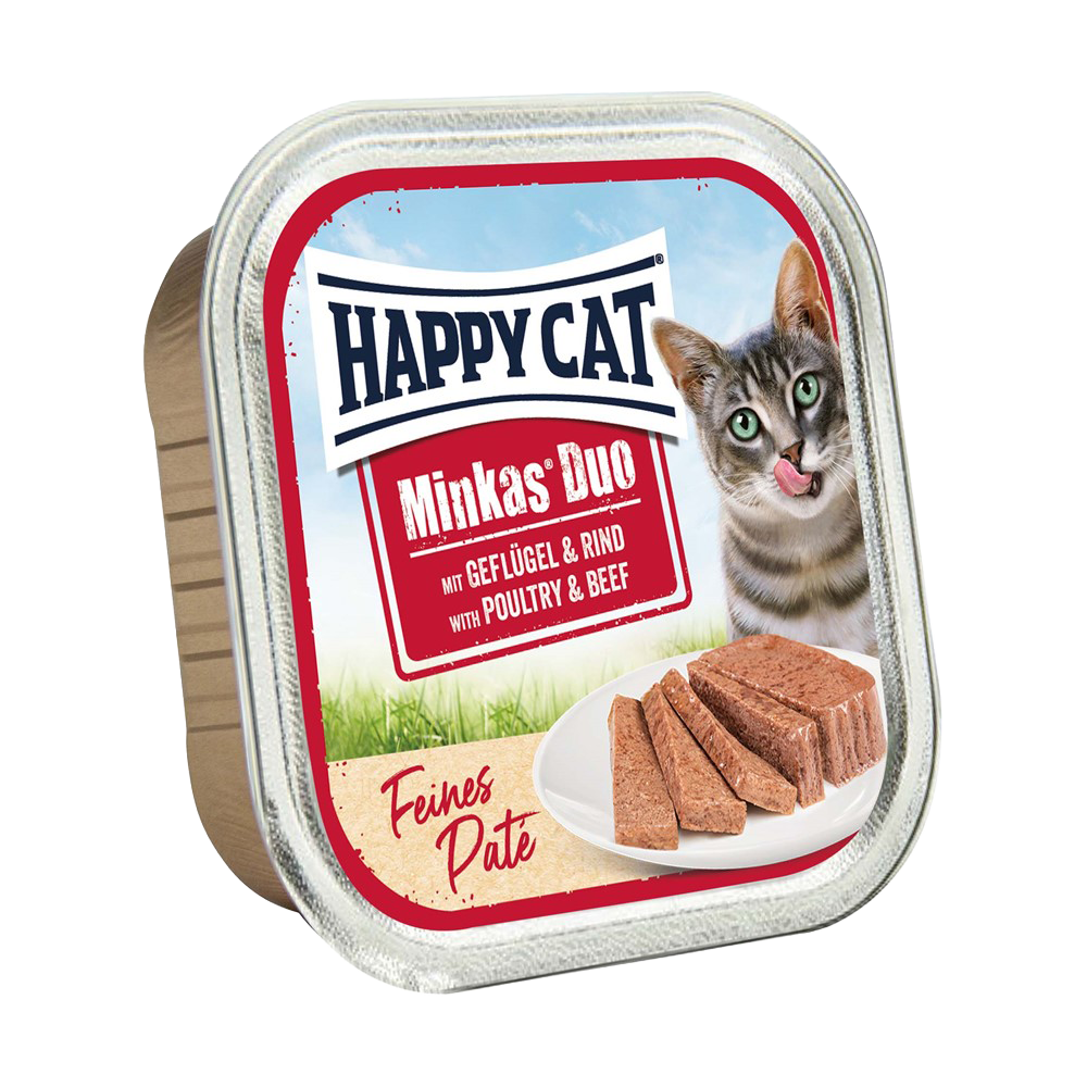 Happycat Duo Menu Paté Fjærkre & Storfekjøtt - 100 G