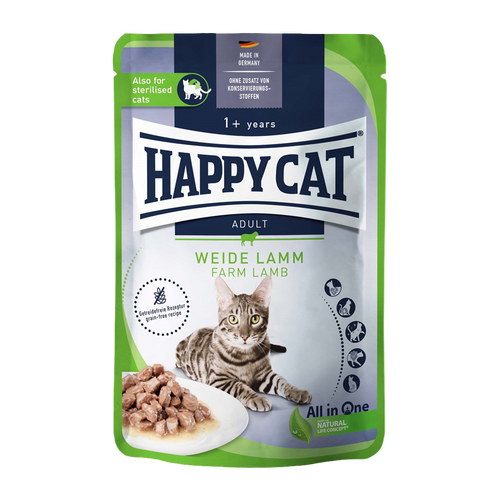 Happycat våt/saus lam - 85 G
