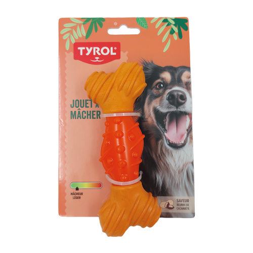 Hundetyggeben av bambus/gummi liten Tyrol - 15 CM