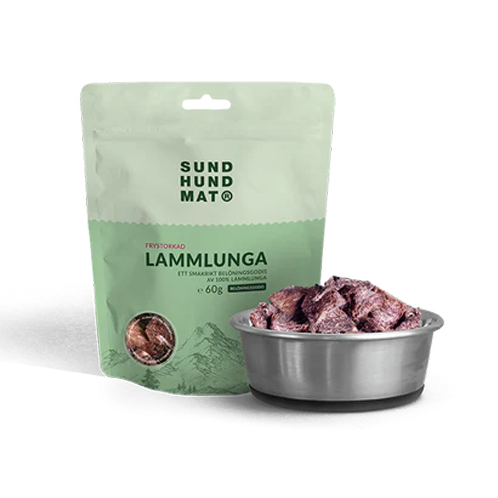 Frysetørket lammelunge - 60 g