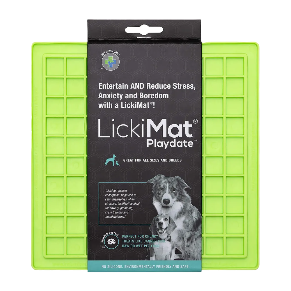 Hundeskål Lickimat Playdate Grønn - 20x20 CM