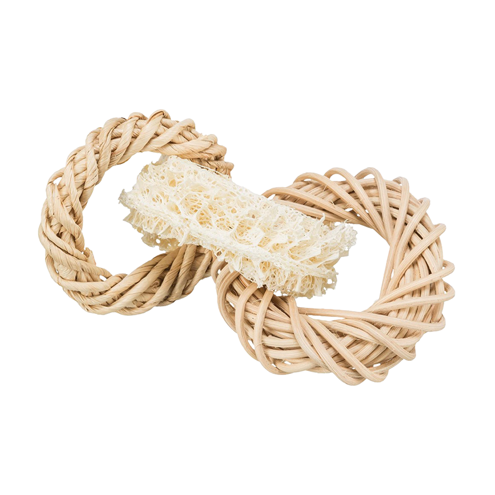 Luffaring - Rattan & Corn Leaf Rings
