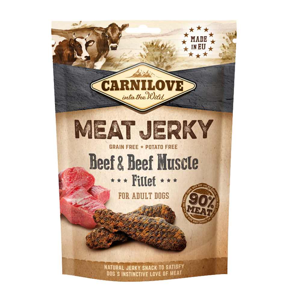 Carnilove Jerky Beef & Oksefilet – 100 G