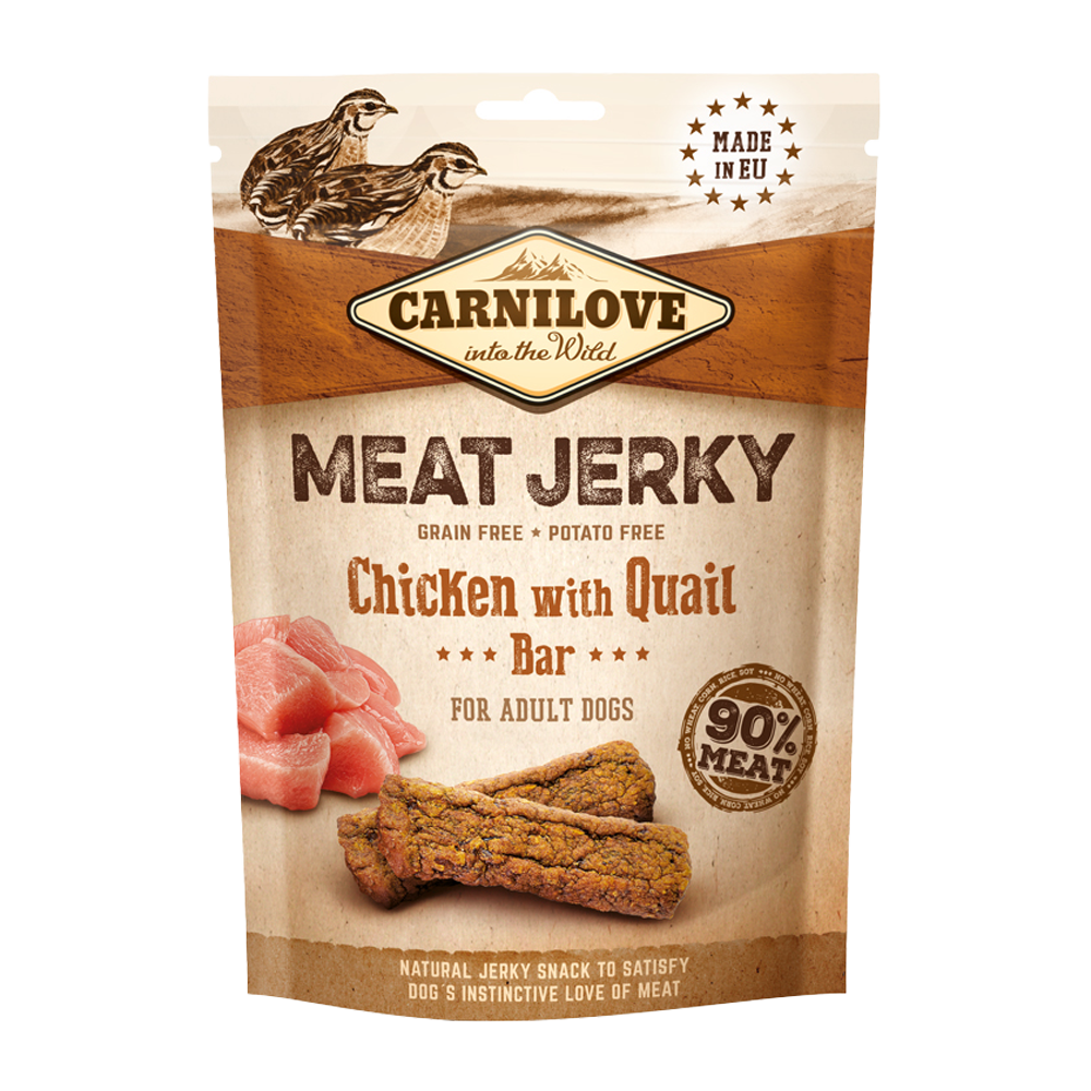 CL Jerky kylling med vaktelbar 100 g