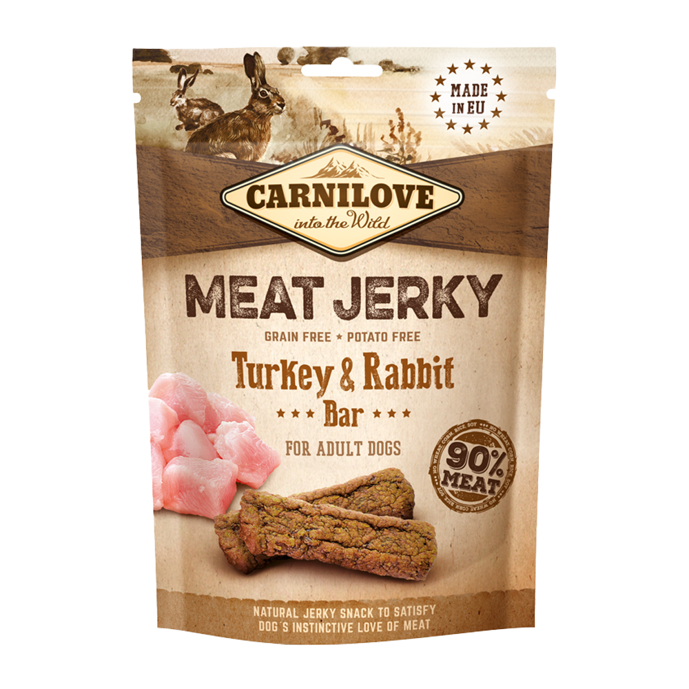 Carnilove Jerky Kalkun- og Kaninbar – 100 G