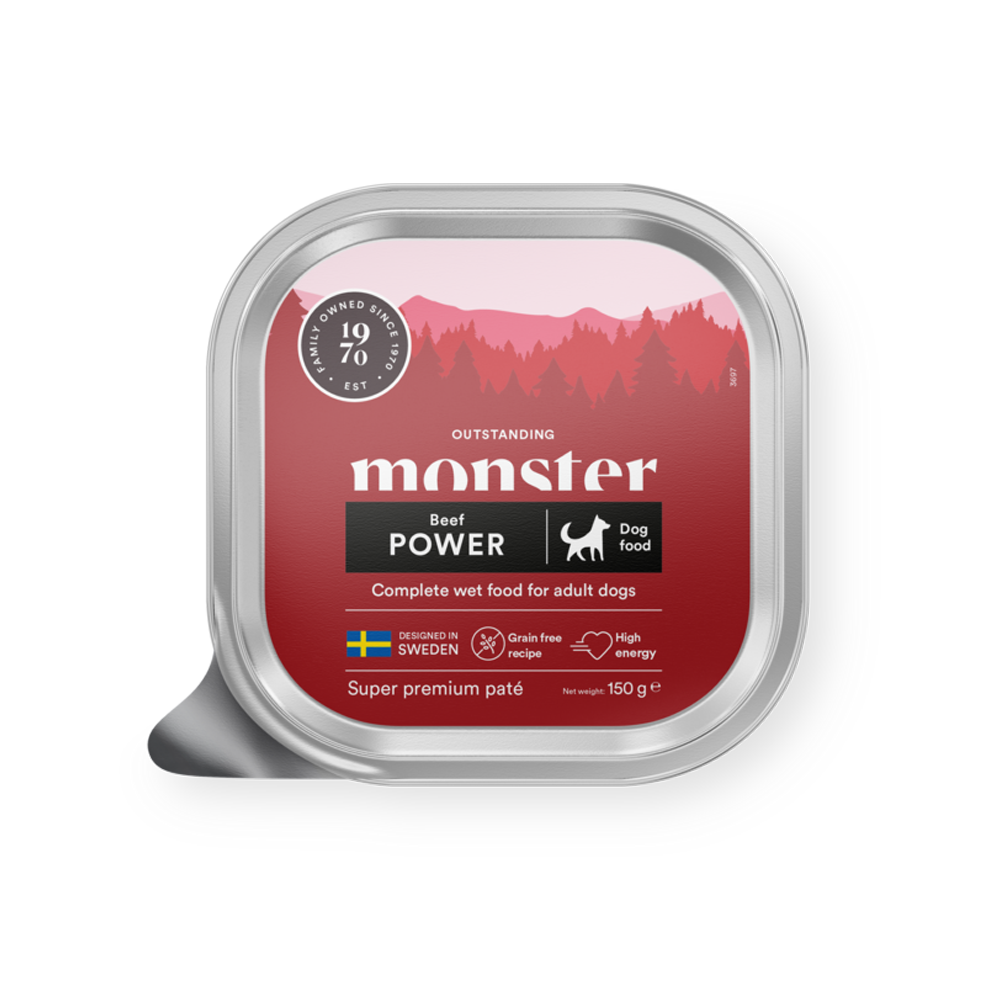 Monster Dog Power Patébrett 150g (12 stk./frp)