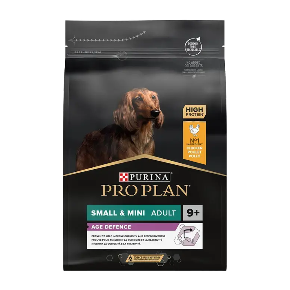 Pro Plan Small & Mini Voksen 9+ - Aldersforsvar - 4x3 kg