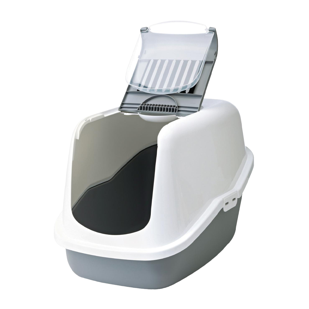 Nestor Kattetoalett Hvit/Grå - 56x39x38,5 cm