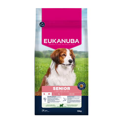 Euk Hundefôr Senior Liten/med Lam og Ris - 12 KG