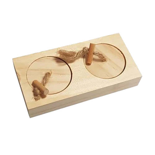 Snack-puslespill i tre - 12 x 6 x 2,5 cm