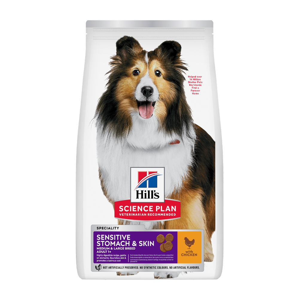 Science Plan Canine Adult Sens.stomach & Skin Medium Kylling - 12 kg