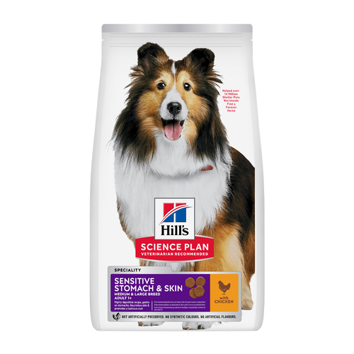 Science Plan Canine Adult Sens.stomach & Skin Medium Kylling - 12 kg