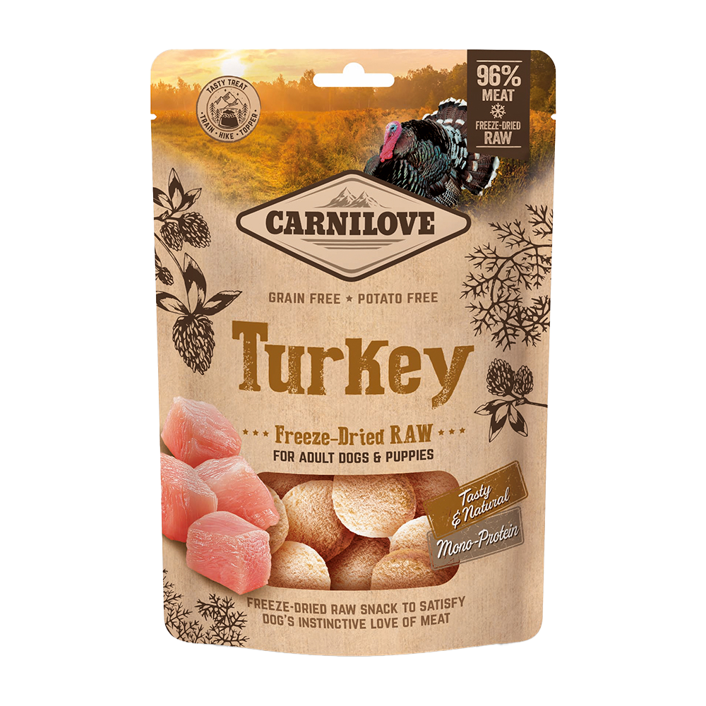 Carnilove Frysetørkede Rå Snacks Kalkun - 60 G