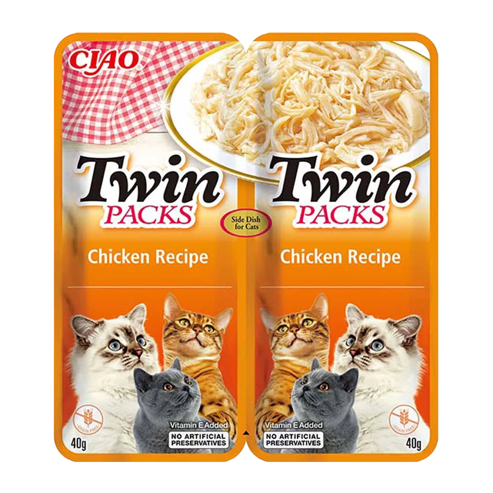 Tvillingpakker kylling i kyllingkraft - 2x40 g