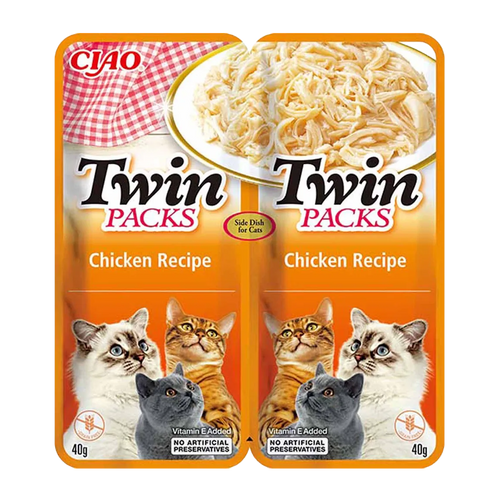 Tvillingpakker kylling i kyllingkraft - 2x40 g