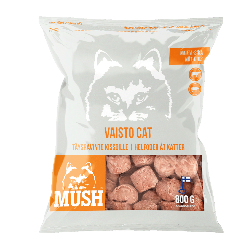 Mush Vaisto® Kattekjøtt Hvit (storfekjøtt - svin) - 3 kg
