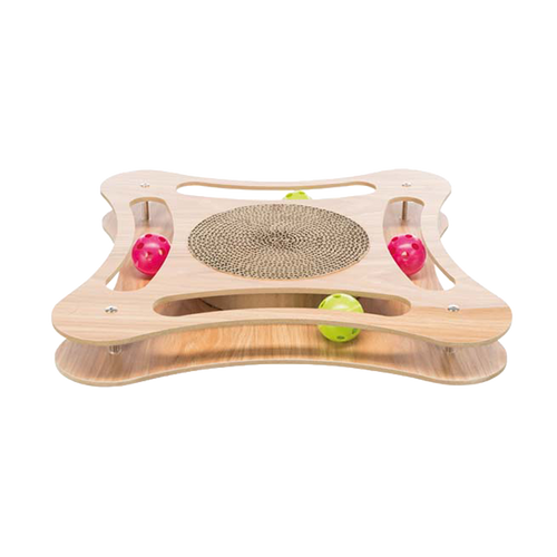 Aktivitetsleke med utskiftbare pappklo i tre - 35x4x35 cm