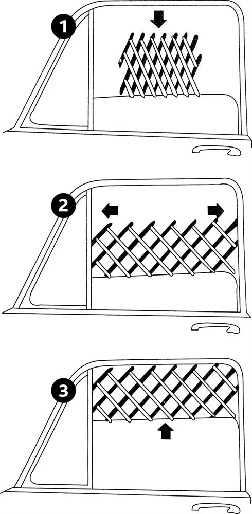Ventilasjonsgitter til bilvindu 30-110 cm