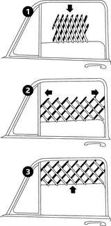 Ventilasjonsgitter til bilvindu 30-110 cm